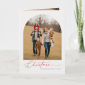Carte Minimalist Photo Christmas Folded Greeting Card (Devant)