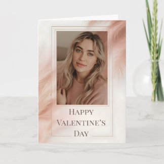 Carte Minimalist Photo Valentine Card