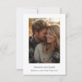 Carte Minimalist Photo Wedding Announcement (Devant)