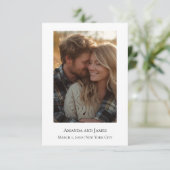 Carte Minimalist Photo Wedding Announcement (Debout devant)