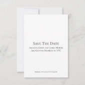 Carte Minimalist Photo Wedding Announcement (Dos)