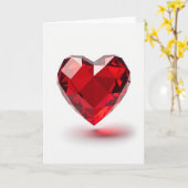 Carte Minimalist Ruby Heart Love Card (Fleur jaune)