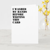 Carte Minimalist washed my hands COVID 19 typographiy (Fleur jaune)