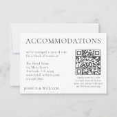 Carte Minimalist Wedding Hotel Accommodation QR Code (Devant)
