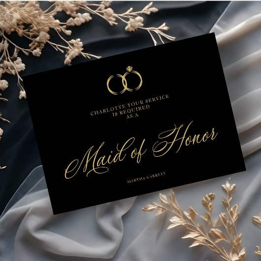 Carte Minimalist Wedding Rings Maid of Honor Luxury 