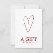 Carte Minimalist White Red Heart Playful Warm  (Devant)