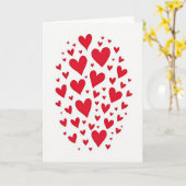 Carte minimaliste aux cœurs rouges (Fleur jaune)