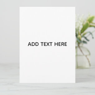 Carte Minimaliste Blanc Élégant pour Toutes les Occasion