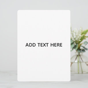 Carte Minimaliste Blanc Élégant pour Toutes les Occasion