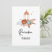 Carte minimaliste Boho Lantern Ramadan (Debout devant)