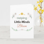 Carte Minimaliste Botanique Daisy Florale (Fleur jaune)