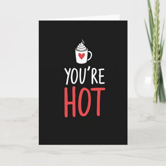 Carte minimaliste Café chaud (Devant)
