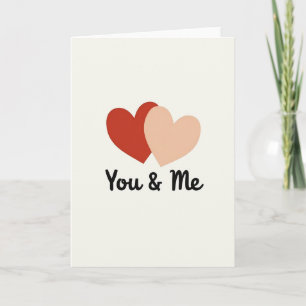 Carte Minimaliste Cœurs Pour Toi Et Moi