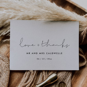 Carte minimaliste d'amour et de remerciements mari