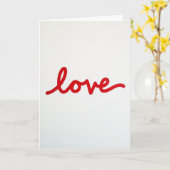 Carte minimaliste d'amour rouge (Fleur jaune)