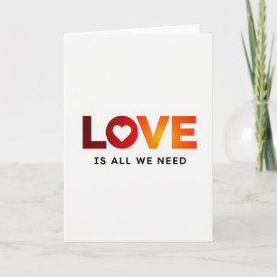 Carte minimaliste d'amour vibrant