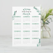 Carte minimaliste de calendrier 2022 moderne (Debout devant)
