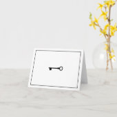 Carte minimaliste de clé (Fleur jaune)