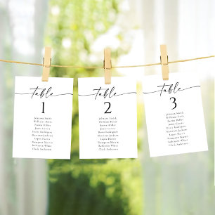 Carte minimaliste de Mariage de table