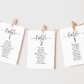 Carte minimaliste de Mariage de table