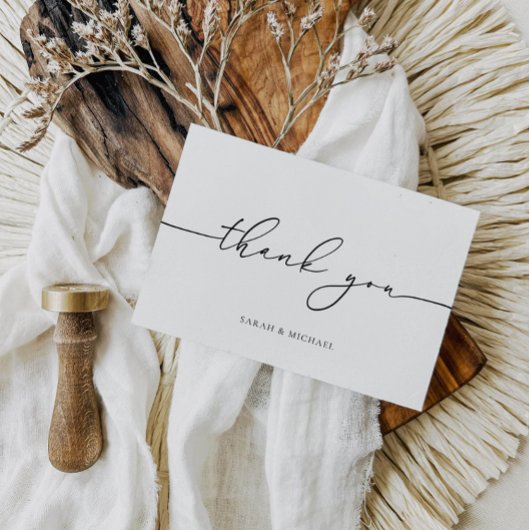 Carte minimaliste de Merci Mariage moderne