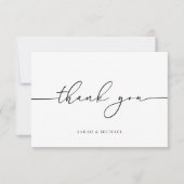 Carte minimaliste de Merci Mariage moderne (Devant)