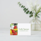 Carte minimaliste de vie saine/diététiste (Debout devant)