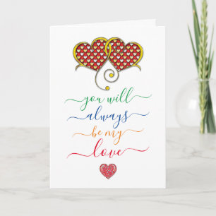 Carte Minimaliste Élégant Personnalisé Saint-Valentin