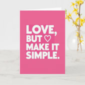 Carte minimaliste 'Garder l'amour simple' (Fleur jaune)
