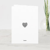 Carte Minimaliste Je T'Aime (Dos)