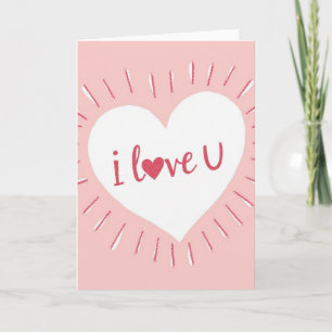 Carte minimaliste Je t'aime