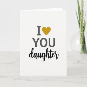 Carte minimaliste Je t'aime fille