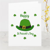 Carte Minimaliste Joyeux Saint-Patrick  (Fleur jaune)