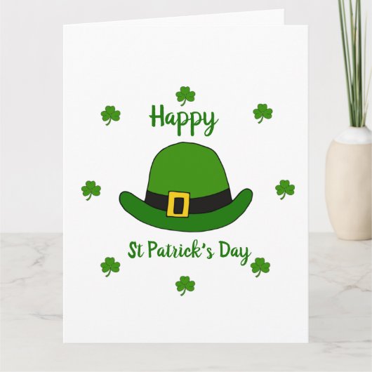 Carte Minimaliste Joyeux Saint-Patrick  (Devant)