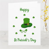 Carte Minimaliste Joyeux Saint-Patrick Mignon  (Fleur jaune)