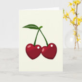 Carte Minimaliste Love Cherries (Fleur jaune)