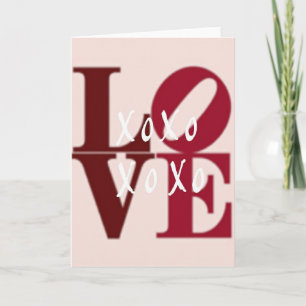 Carte minimaliste Love Xoxo
