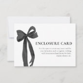 Carte minimaliste moderne Bow Bow noir (Devant)