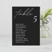 Carte minimaliste moderne de table Mariage (Debout devant)