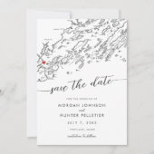 Carte minimaliste moderne Portland Maine (Devant)