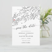 Carte minimaliste moderne Portland Maine (Debout devant)