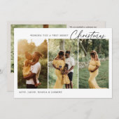 Carte minimaliste Multi Photo de Noël (Devant / Derrière)