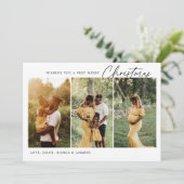 Carte minimaliste Multi Photo de Noël (Debout devant)