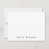 Carte minimaliste Noir blanc moderne (Devant)