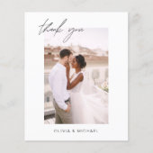 Carte minimaliste photo Mariage budget (Devant)