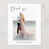 Carte minimaliste photo Mariage budget (Devant)