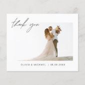 Carte minimaliste photo Mariage budget (Devant)