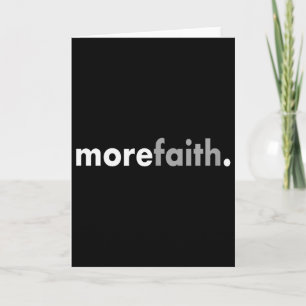 Carte Minimaliste Plus de foi Chrétien Jésus Croire Dieu