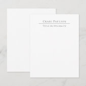 Carte minimaliste professionnelle attrayante (Devant / Derrière)