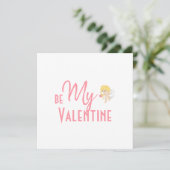Carte Minimaliste romantique Be My Valentine (Debout devant)